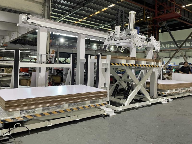 Complete the plywood feeding machine exported to South Korea.